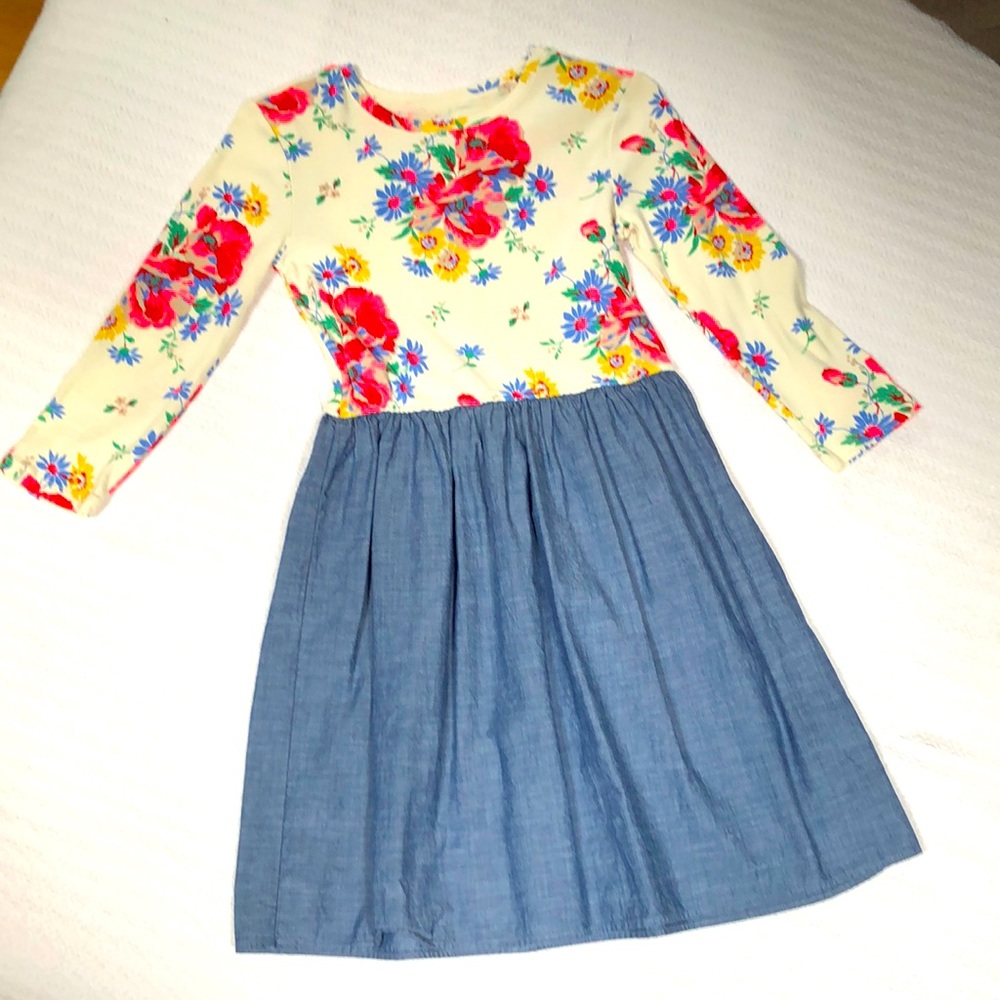 Gap floral and chambray dress